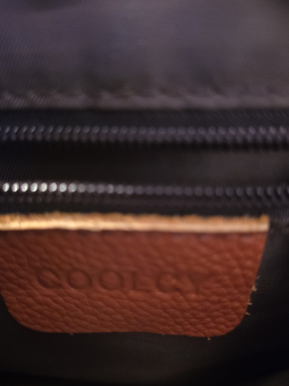 Coolcy Genuine Leather Drawstring Backpack - Rust - Picture 5 of 5